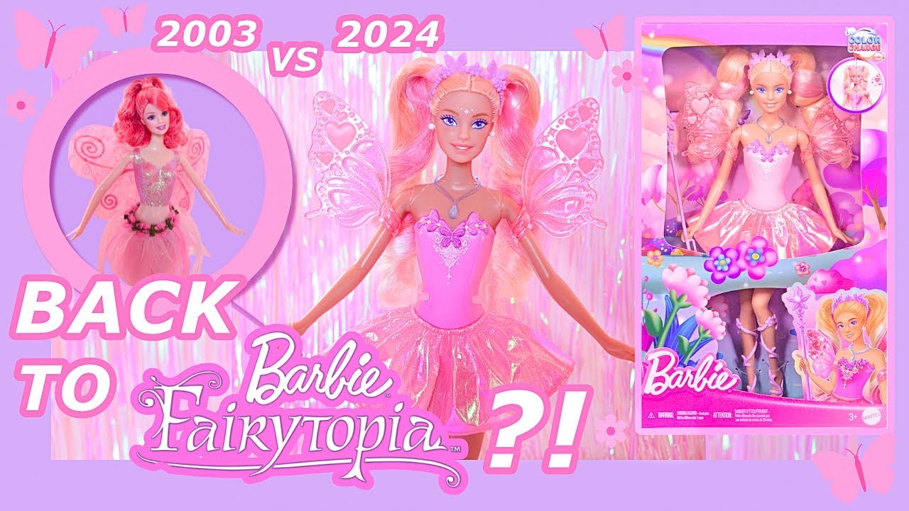 2024 Color Change Fairy Barbie 💗 Review, 00s Comparison & Style Swap ✨ Nostalgic FAIRYTOPIA Vibes