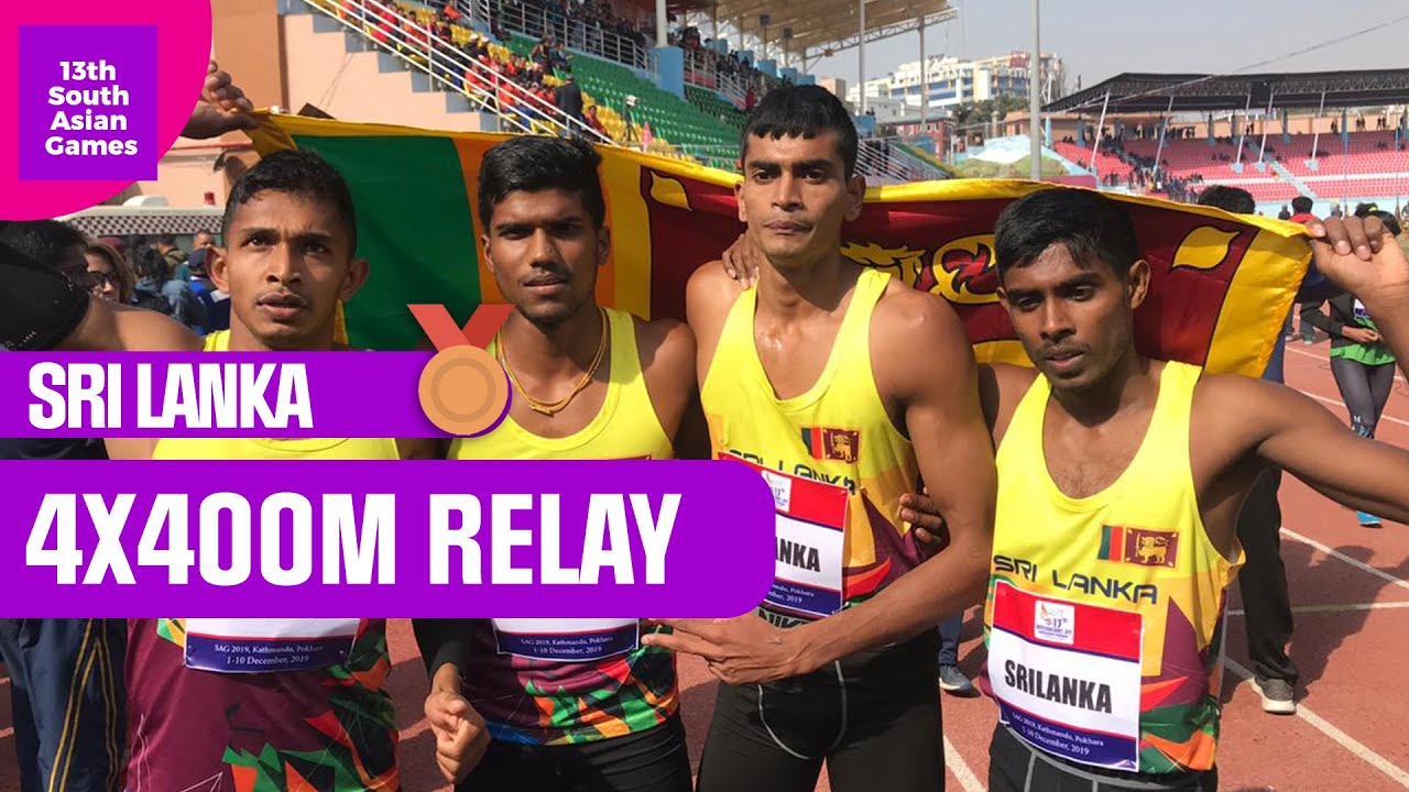 Sri Lanka COME FROM BEHIND to win GOLD 4X400m Men's