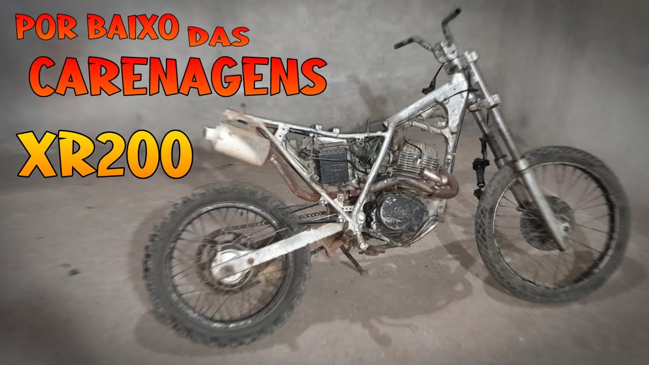 XR 200 COM ROUPA DA CRF 230 # 2 - RETIRANDO AS CARENAGENS E OUTRAS COISAS DA MOTO