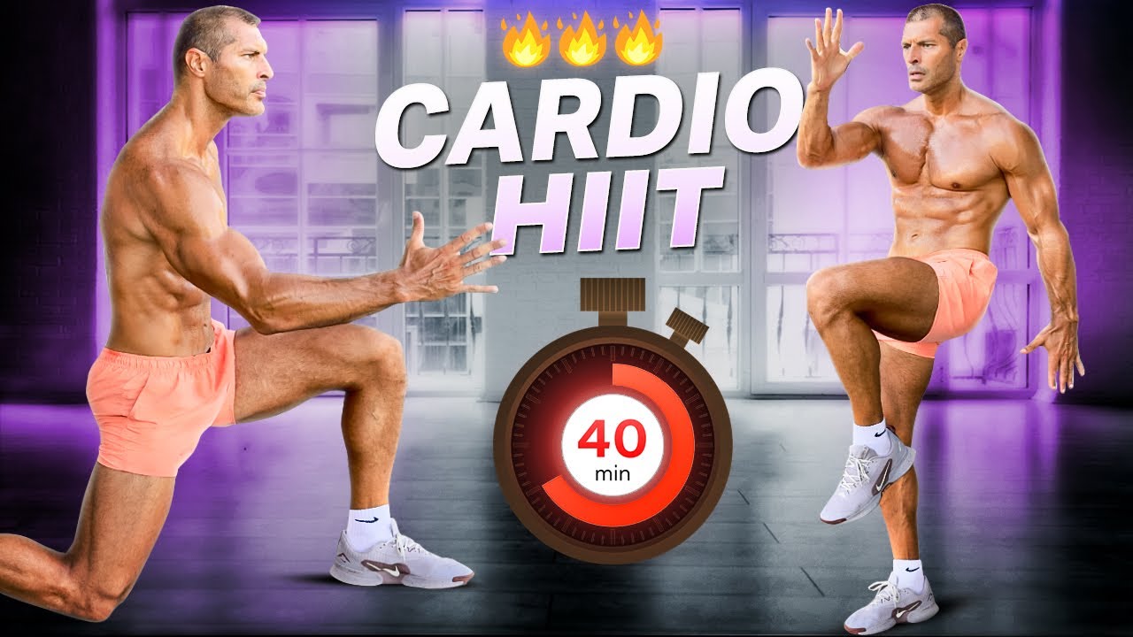 40 Min Fat Burning Cardio HIIT 💪 Full Body Home Workout