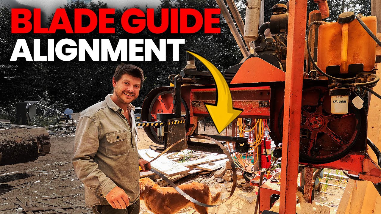 How to Align Blade and Blade Guides - Wood Mizer LT40 Super Hydraulic Bandsaw Mill  - Part 2