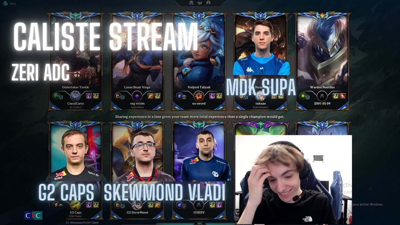 KC Caliste Stream Rank1 | Caps Skewmond Vladi Caliste Targamas vs Supa | Zeri vs Lucian | Challenger