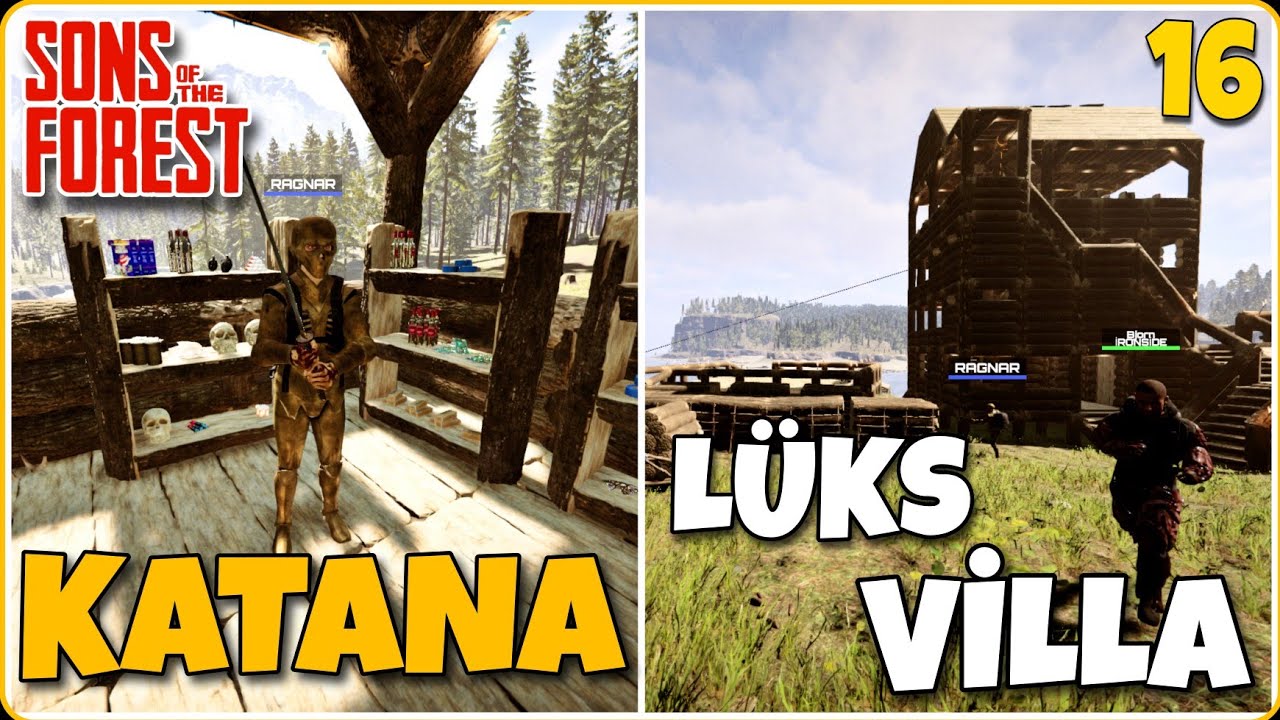 MAĞARAYA İNİP KATANA'YI BULDUK - LÜKS EVİMİZDE ELEKTRİK SİSTEMİNE KADAR HER ŞEY VAR #sonsoftheforest