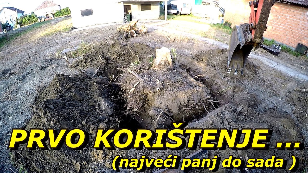 PROJECT EXCAVATOR 21 / Prvi posao sa KUBOTA KX101-3@  2006 / vađenje najvećega panja