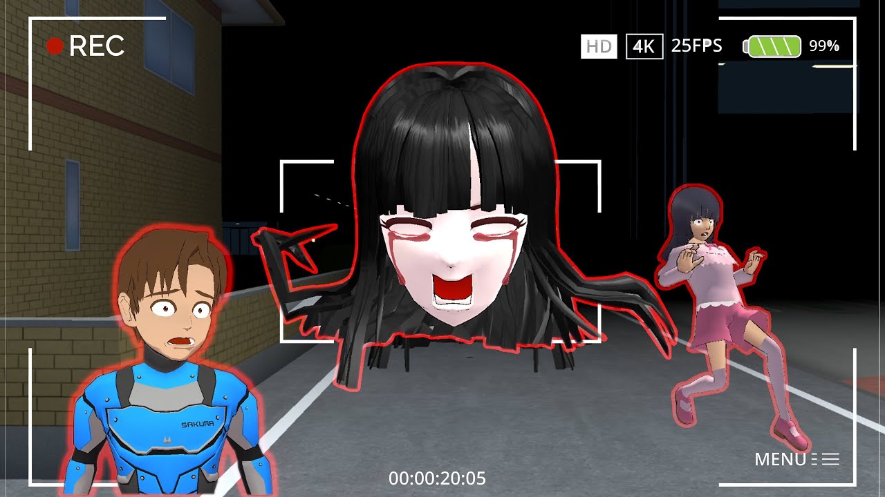 Yuta Mio Panik CCTV Merekam Hantu Kepala Raksasa, Robot Yuta Beraksi #sakuraschoolsimulator