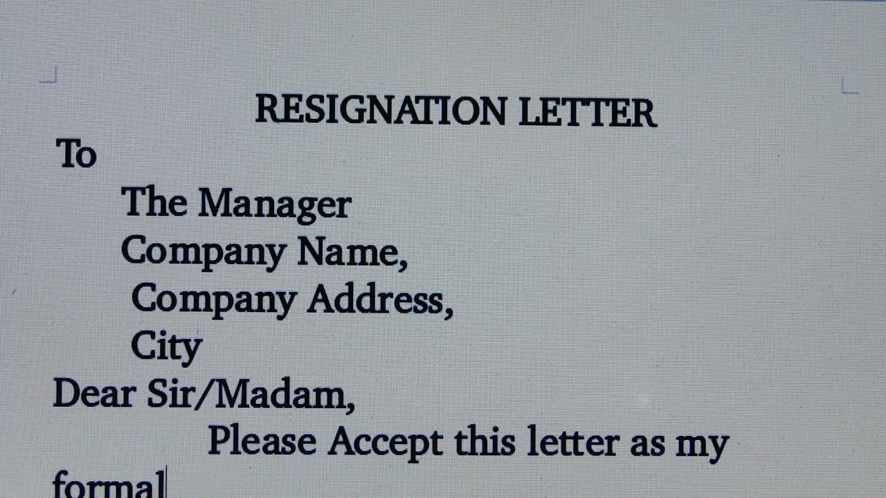 Write a resignation letter in english || Letter writing || How to write a resignation letter.