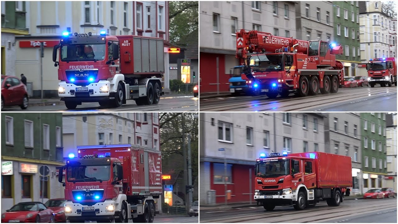 [Doppel-WLF, Kran und mehr] Einsatzfahrten zu Bahnunfall in Bochum + Blitzer