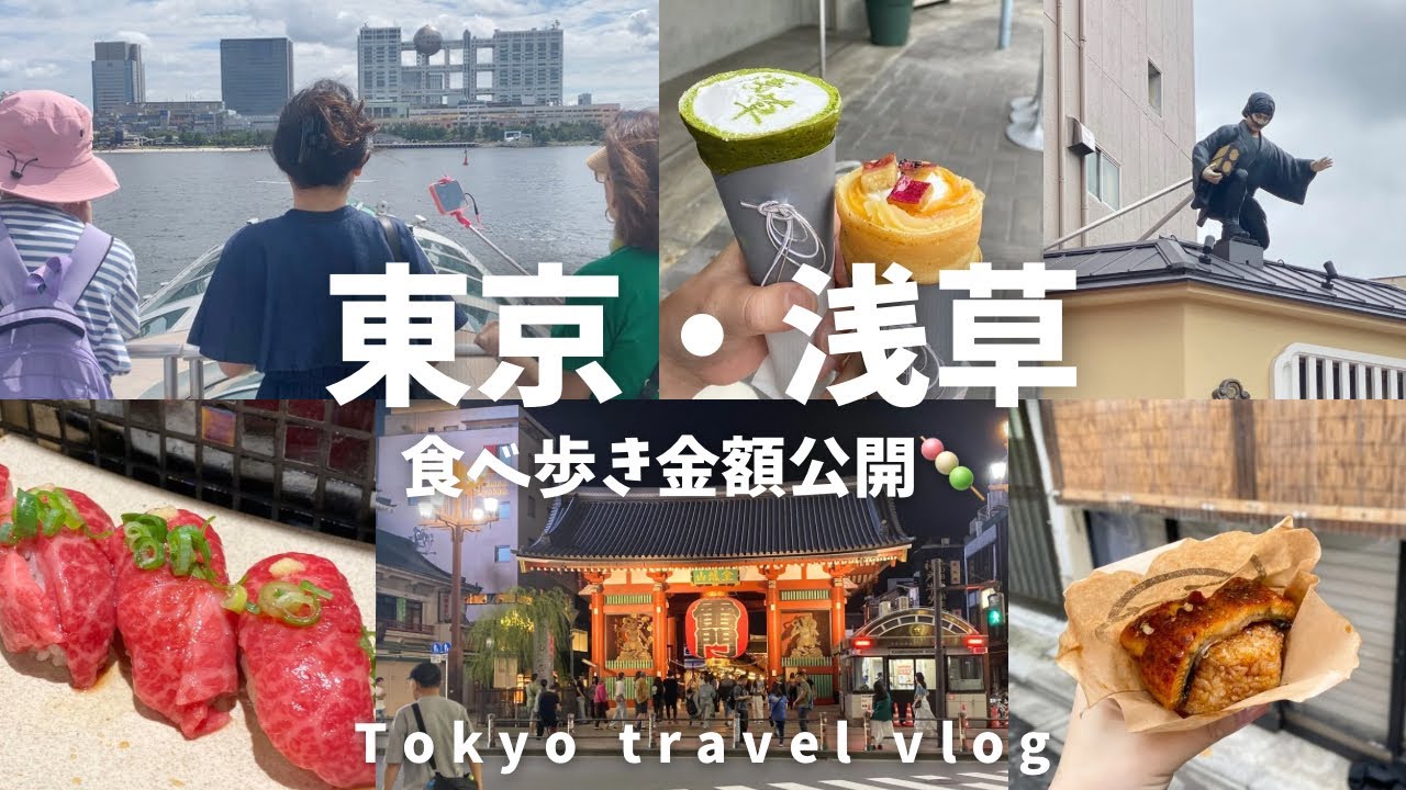 【東京旅行vlog】浅草食べ歩き🍡お台場🛥️日本武道館コンサート🎵満喫2泊3日