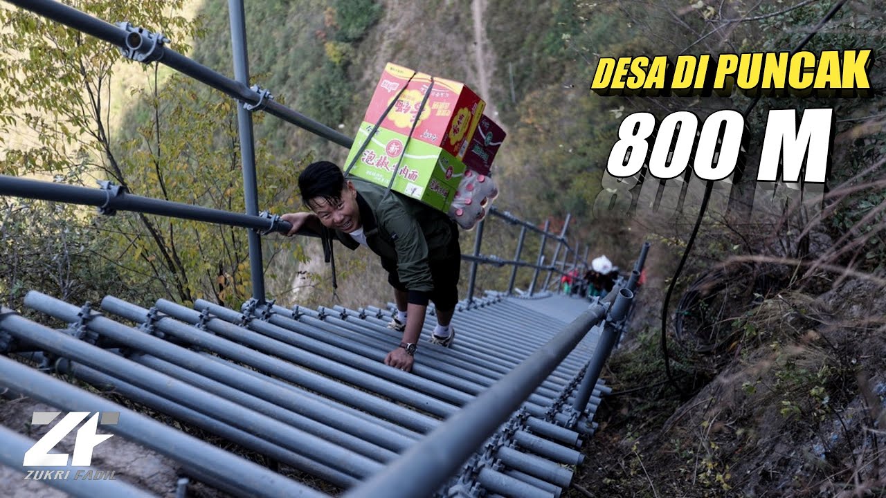 Residents Have To Take These Deadly Stairs To Get To Their Villages - Atule'er Village