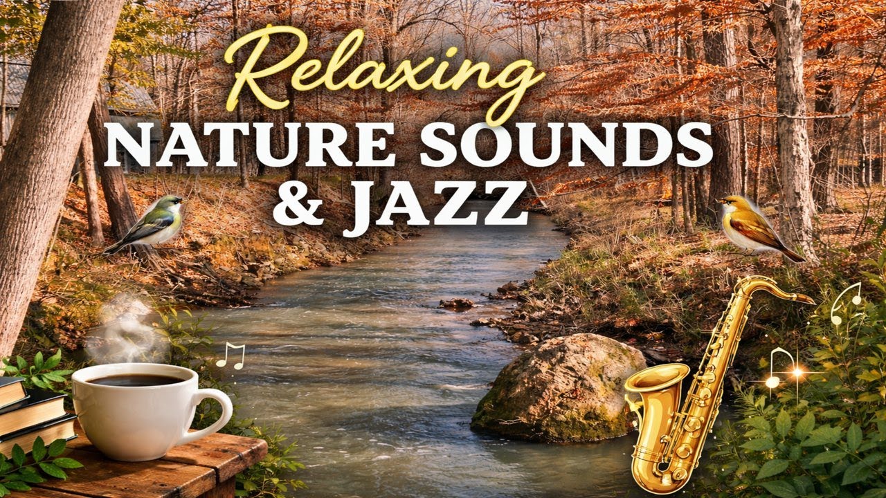 Relaxing Nature Sounds with Jazz 🎷 Stream & Birdsong for Stress Relief, Sleep & Focus
