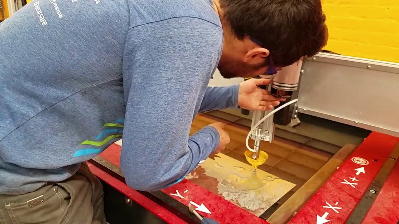 Unclogging, homing, adding materials on the Omax 1508 Waterjet