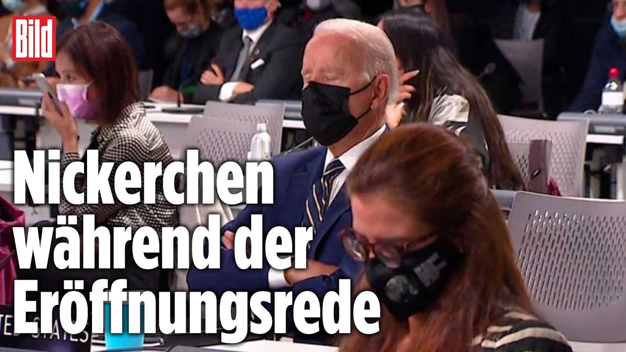 US-Präsident Joe Biden schläft auf Klimakonferenz | Glasgow