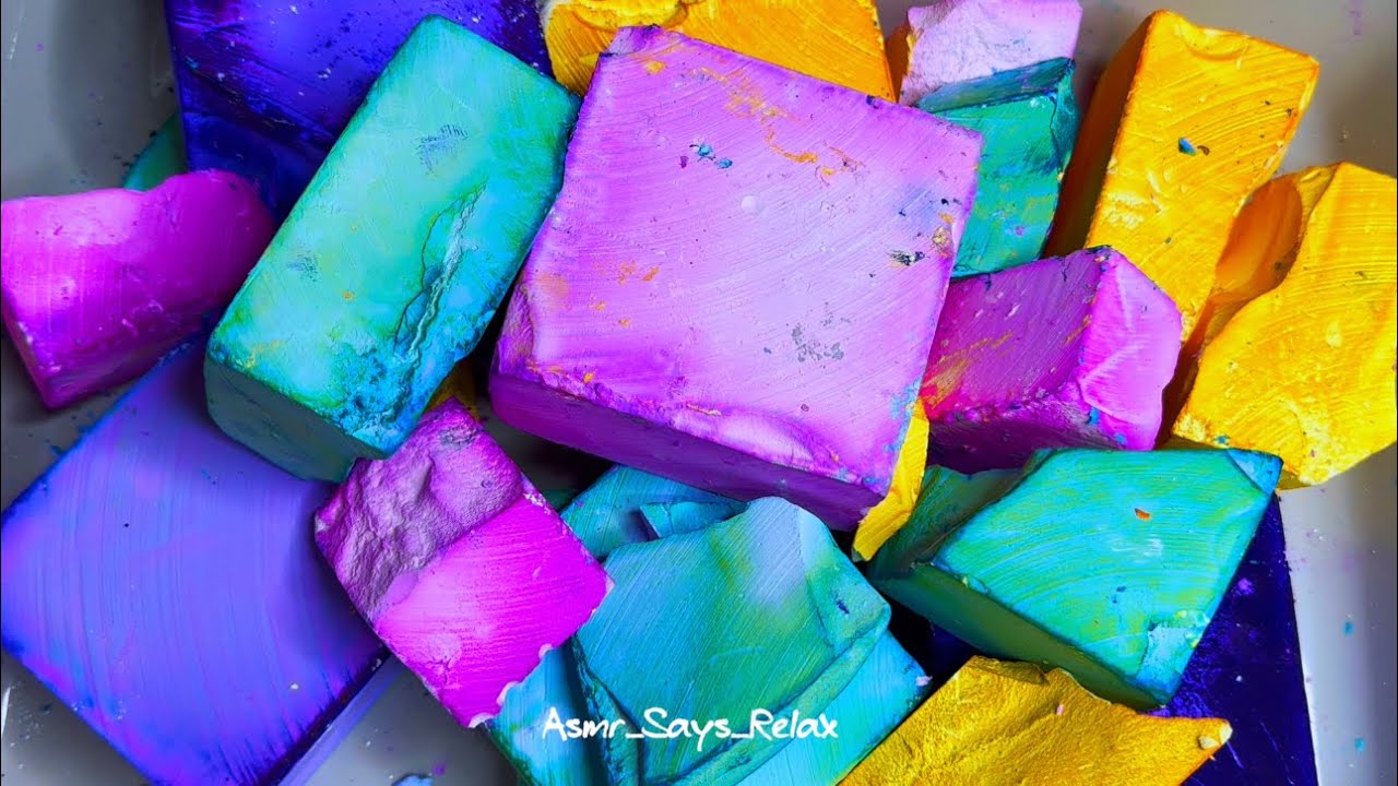 ASMR: Mini Mass Dyed Gym Chalk Crush