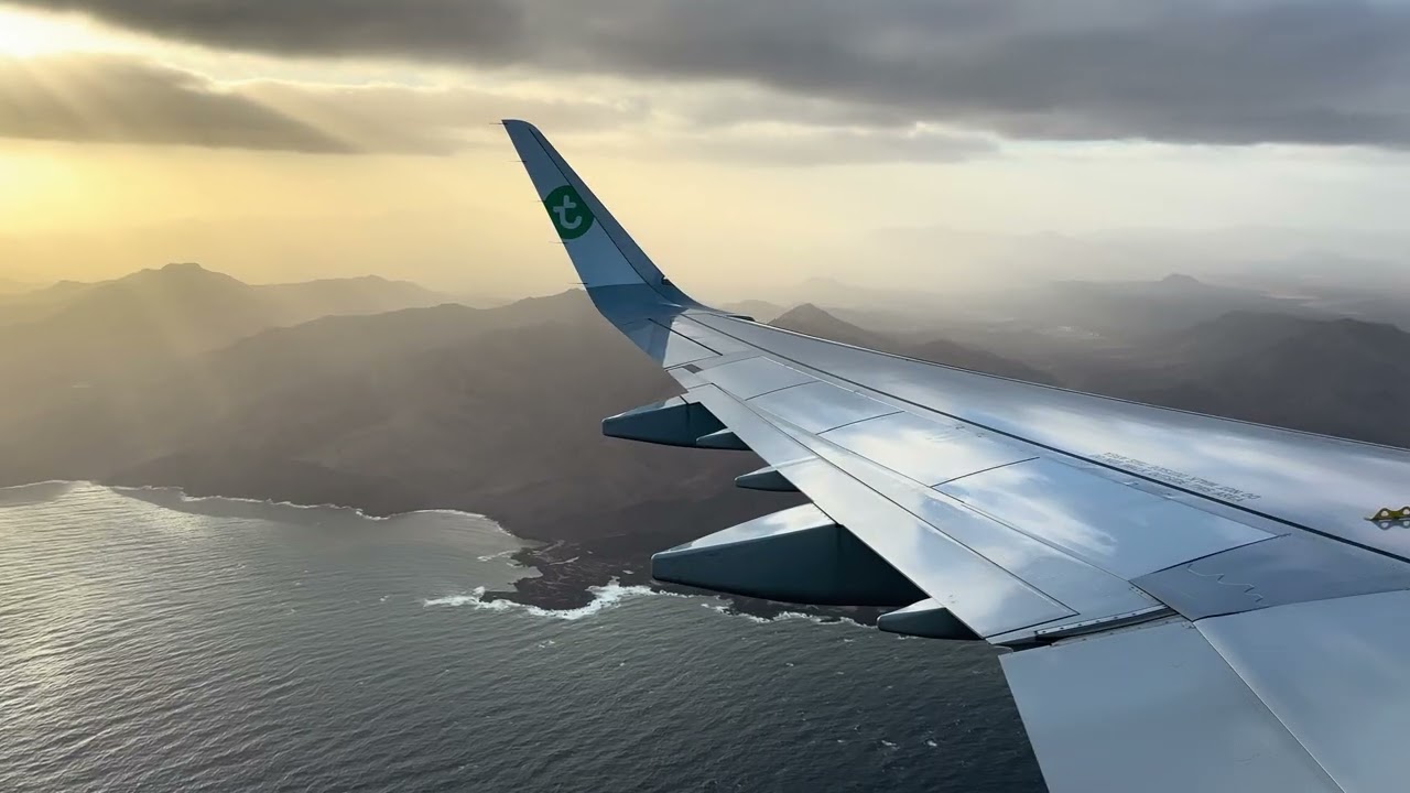 Transavia Airbus A321neo Landing at Fuerteventura Airport
