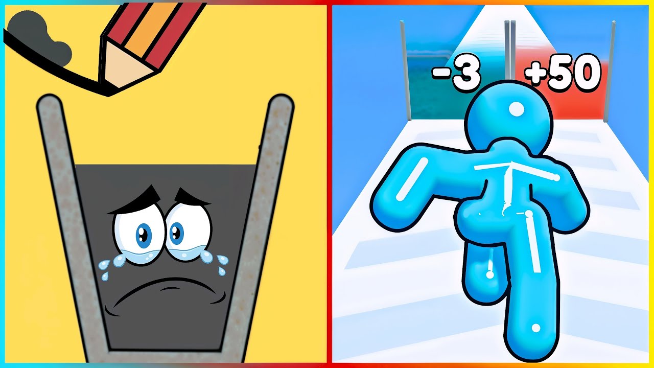 Happy Glass VS Tall Man Run - All Levels SpeedRun Gameplay