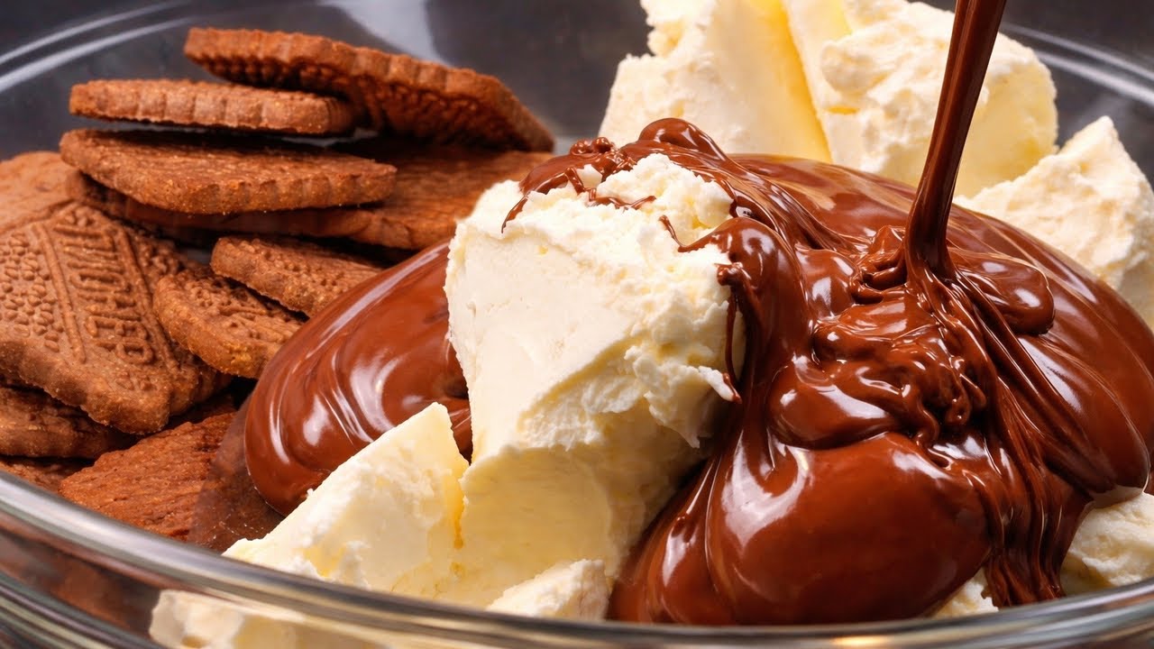 Easy No-Bake Nutella Cheesecake 🍫 | 5-Ingredient Dessert