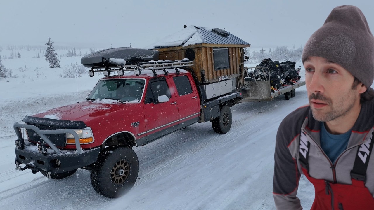4 Days/140 Miles into the Frozen Alaska Wilderness | Log Cabin, Snowmobiling, Ice Fishing & Glaciers