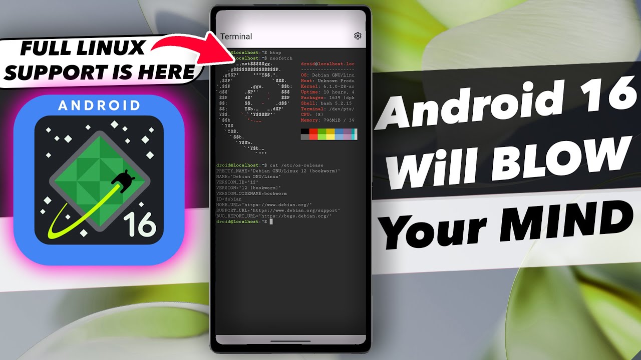ANDROID 16 GETS FULL LINUX SUPPORT W/ GPU ACCELERATION ?! 😳😱