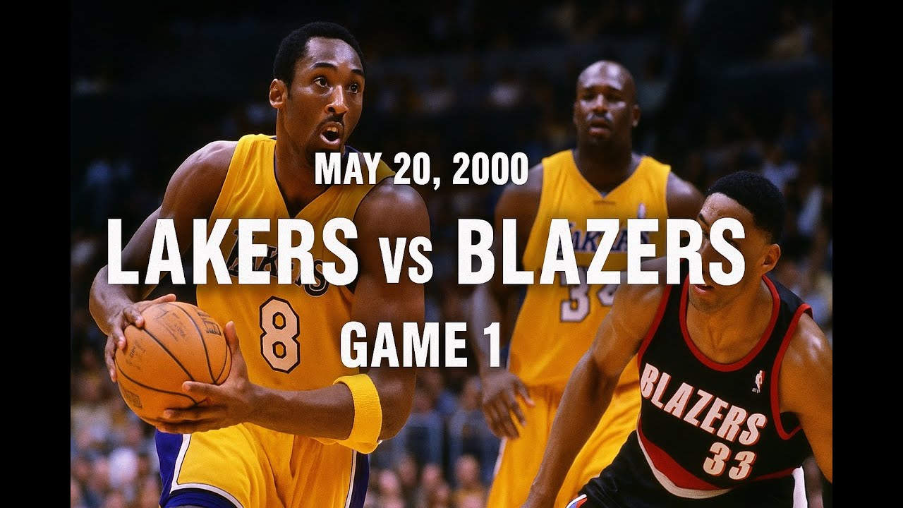 NBA WCF 2000 Lakers vs. Trailblazers Game 1 Kobe Bryant Full game