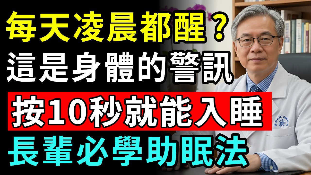 凌晨三點常常醒來嗎？比安眠藥更有效的助眠按壓法公開！揭開半夜醒來的真正原因與3分鐘快速入睡技巧｜60・70歲失眠改善｜熟睡秘訣