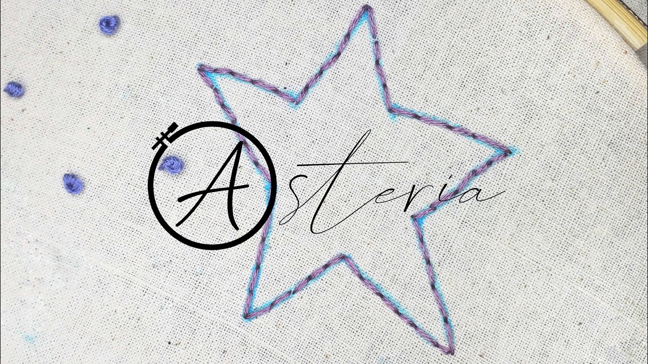 Estrella punto atrás o backstitch