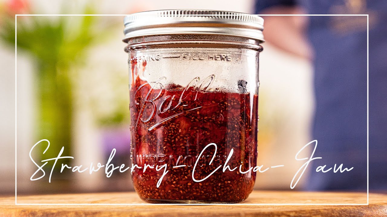 Веганский джем из клубники и семян чиа со свежей ванилью | Бесконечно вкусно