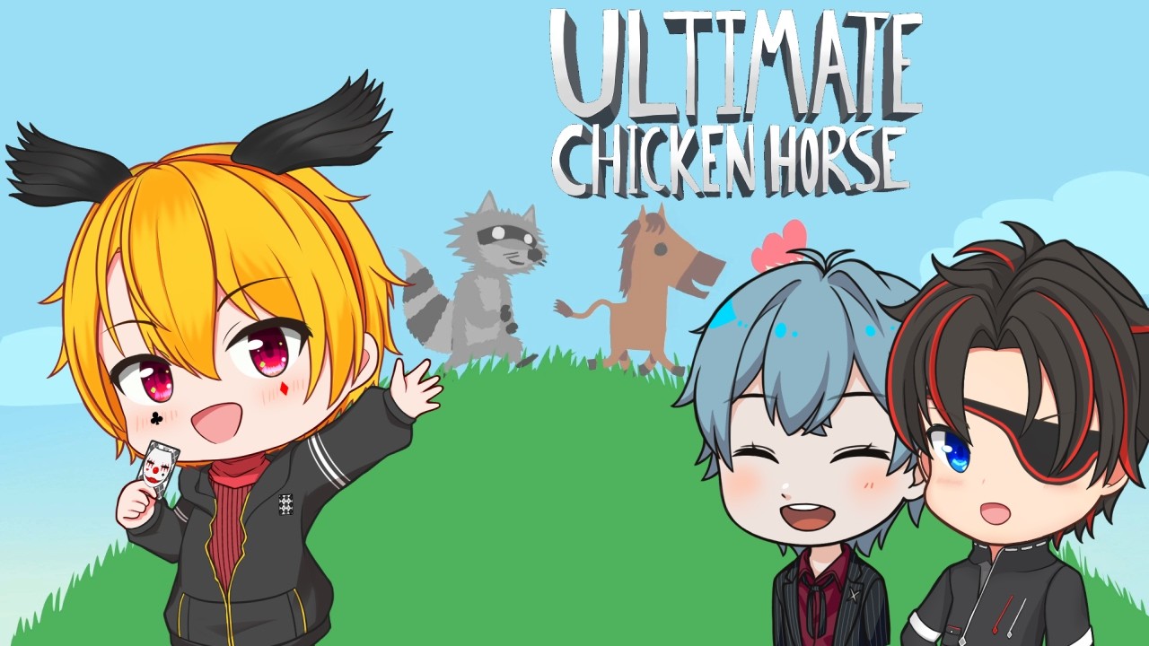 【ultimate chicken horse】ぽんこつ対決！！【ろろ/ゆう/かける】