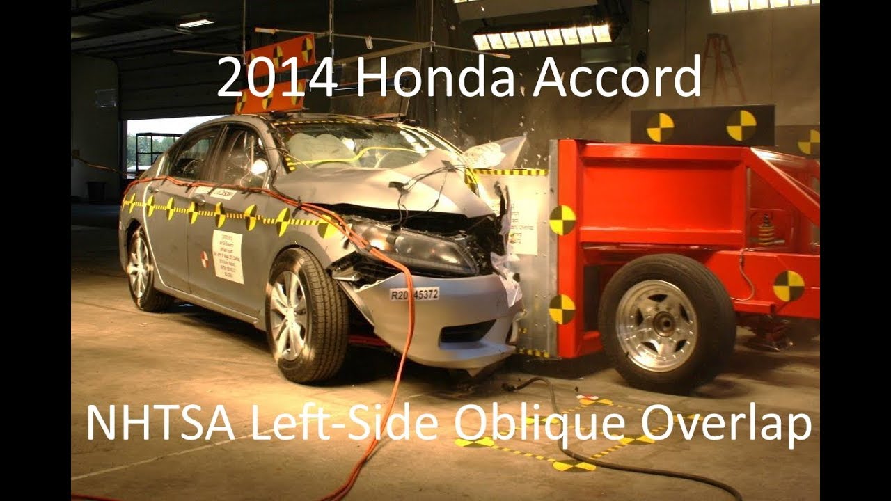 2013-2017 Honda Accord NHTSA Oblique Overlap Crash Test (Left Side)