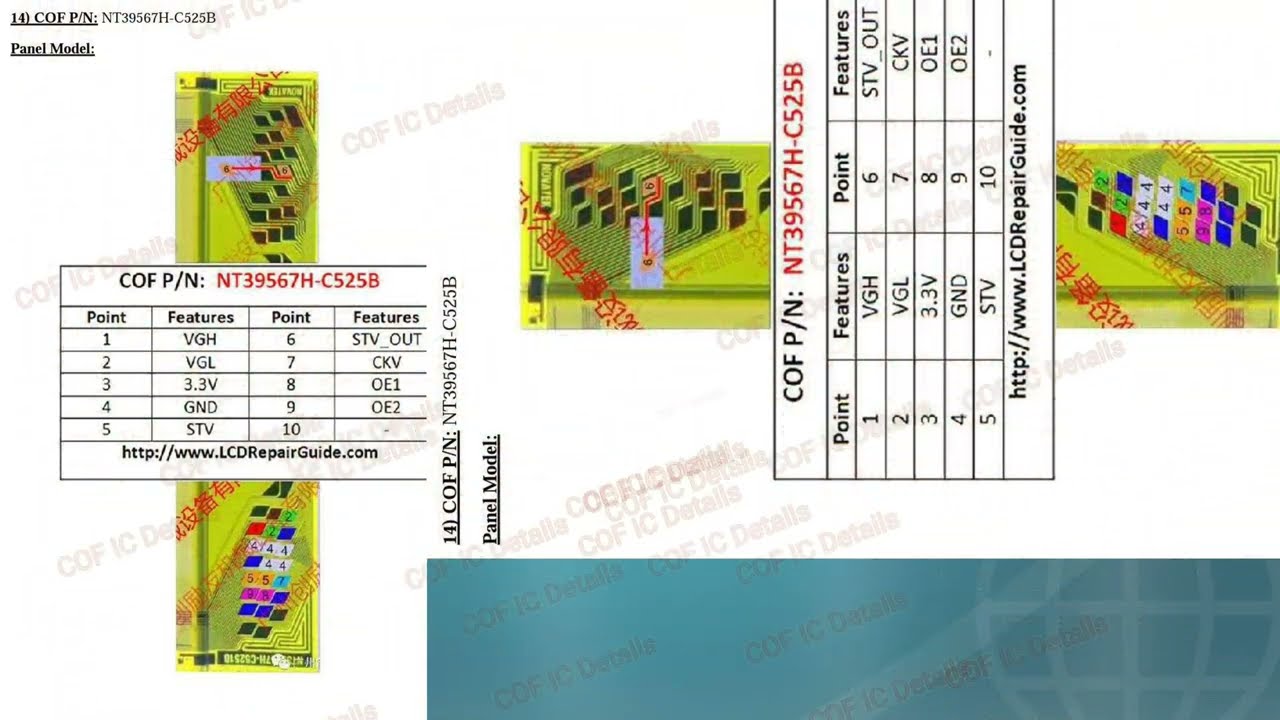 NT39567HC525B ; NT39522HC02H7B ; NT39504HC0219A COF IC PDF || COF IC DIAGRAM || COF IC DATASHEET