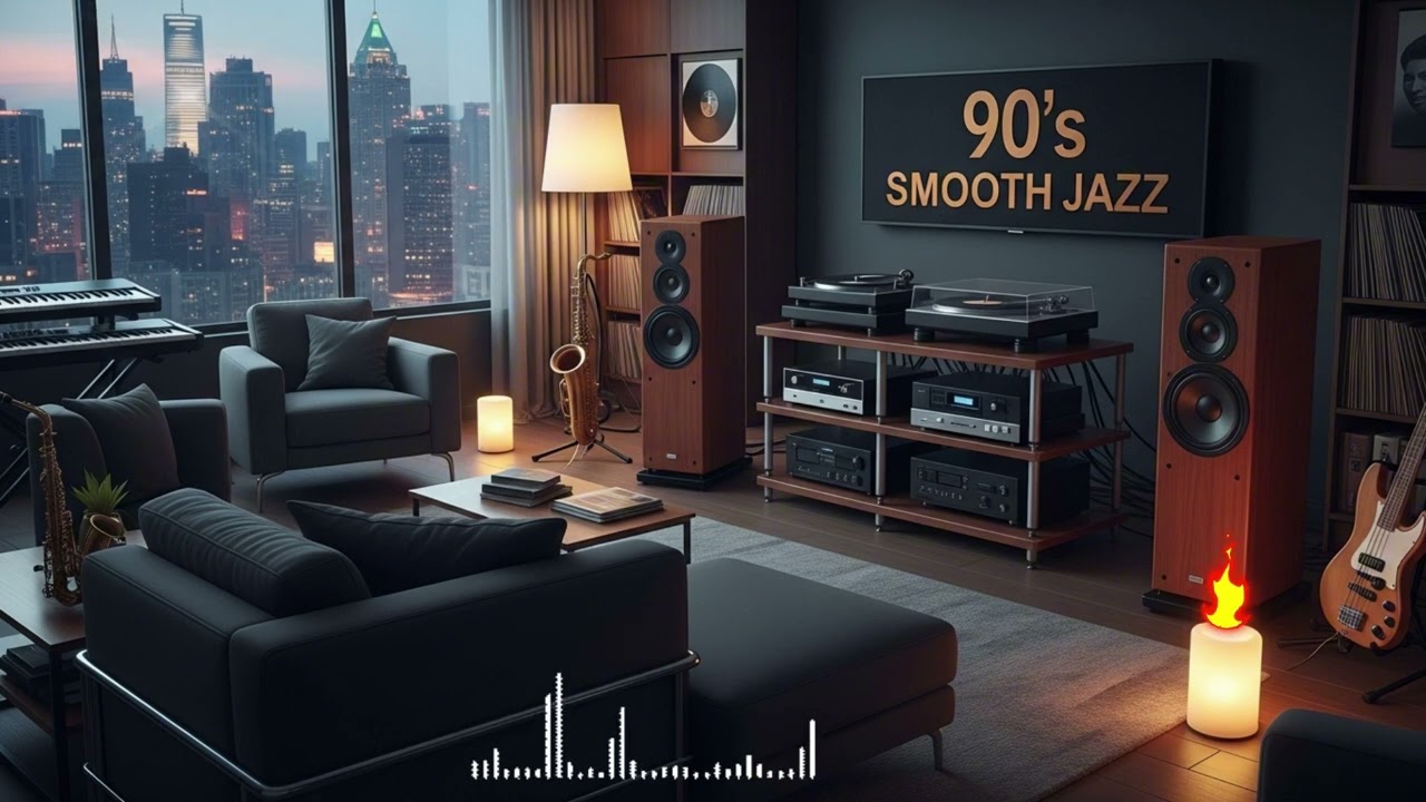 ☕🌙 Smooth 90s Jazz Lounge 24/7 Coffee Morning & Late Night Jazz | Relax, Work, Study, Romantic Vibes