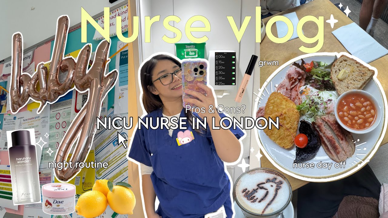 NURSE Vlog👩🏻‍⚕️:NICU nurse in London | Night Routine | GRWM | Nurse Day off | UK nurse Pros & Cons🇬🇧