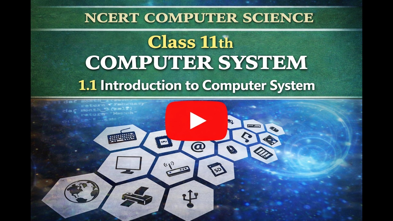 Chapter 1.1 Introduction to Computer System | NCERT Computer Science Class 11 in HINDI