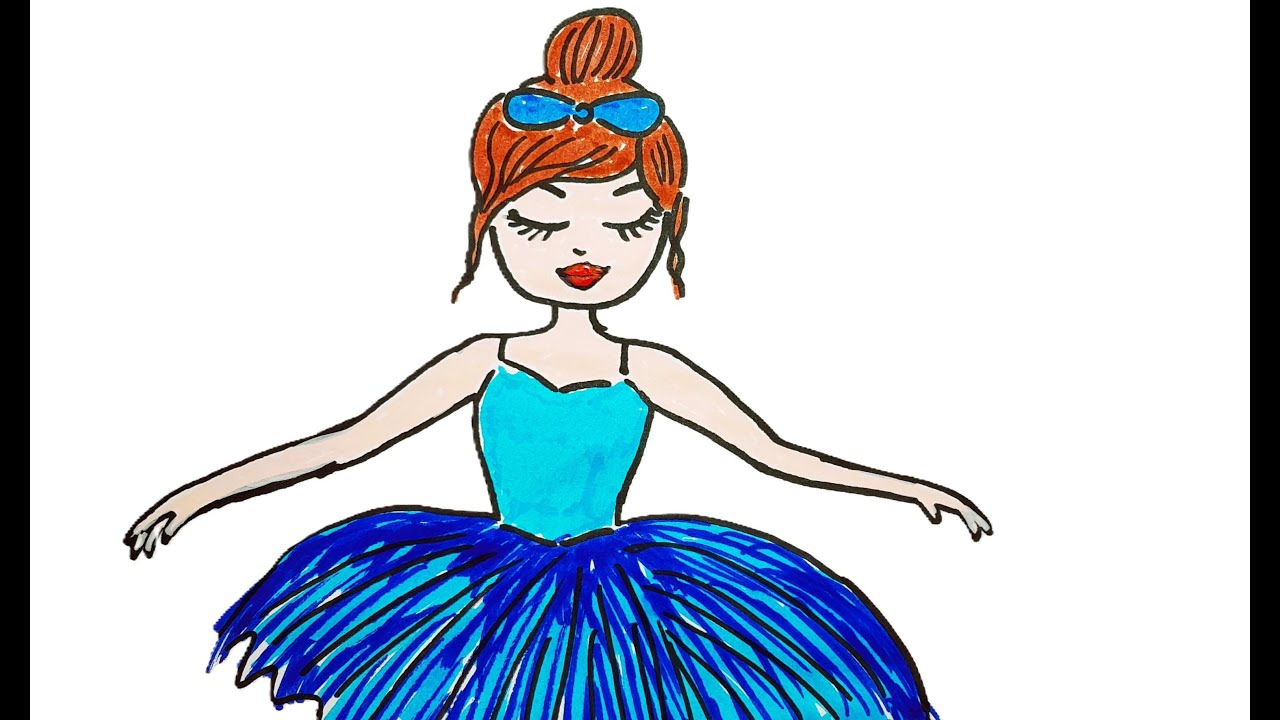 How to Draw a Ballerina Dancer | Drawing Easy Ballerina Dancer