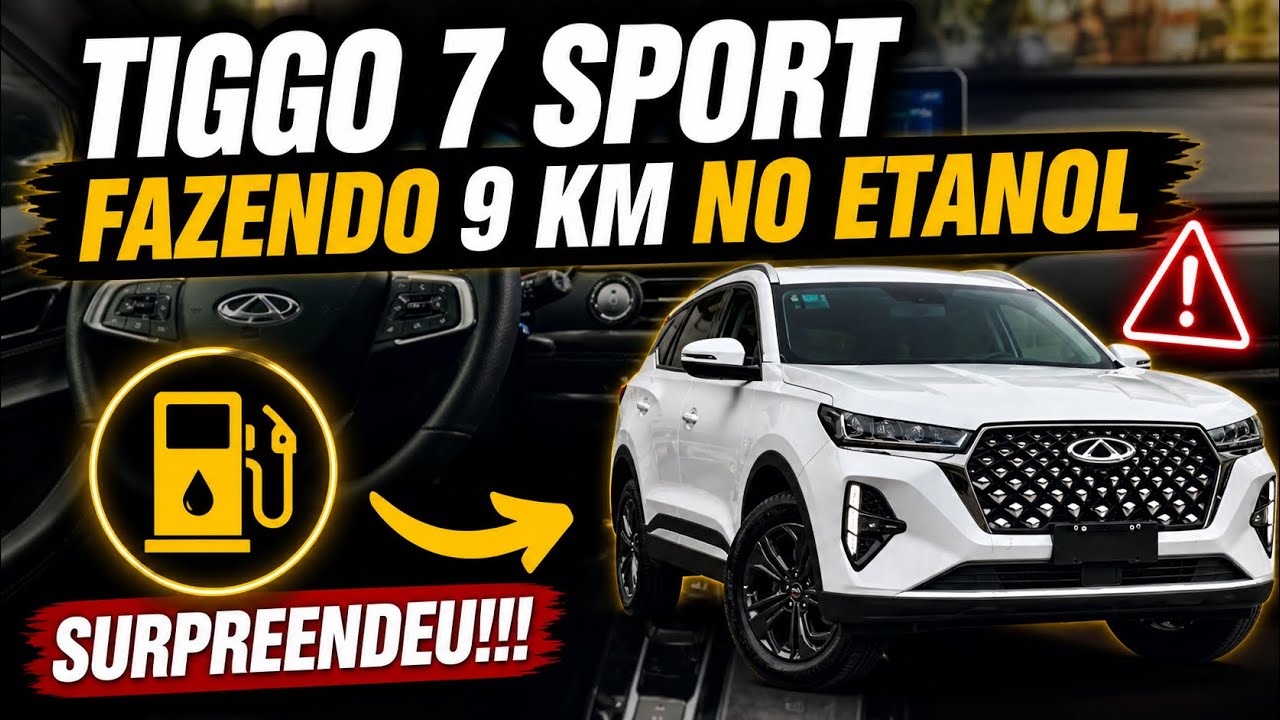 TIGGO 7 SPORT - COMO FAZER 9 KM NO ETANOL - FALEI TUDO SOBRE O CONSUMO