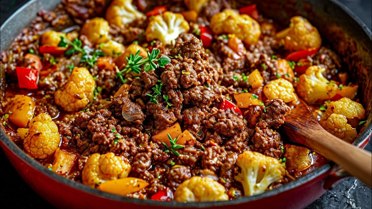 Versuchen Sie, Rinderhack mit Blumenkohl auf diese Weise zuzubereiten! Es ist so lecker!