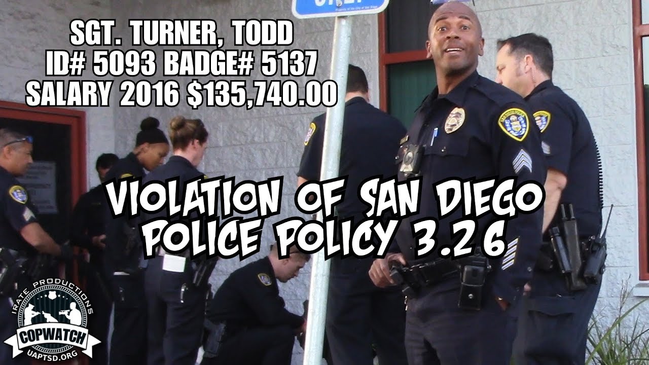 Copwatch | Man Tazed at SDPD Mid City Sub | Complaint Filed on Sgt Turner for Obstructing