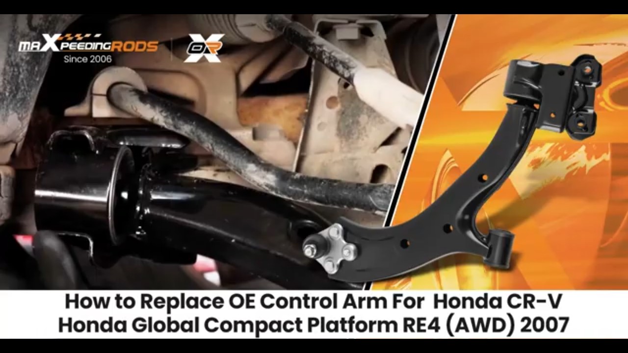 Инструкция по установке рычага подвески с шаровым шарниром на Honda CR-V 2007 года.