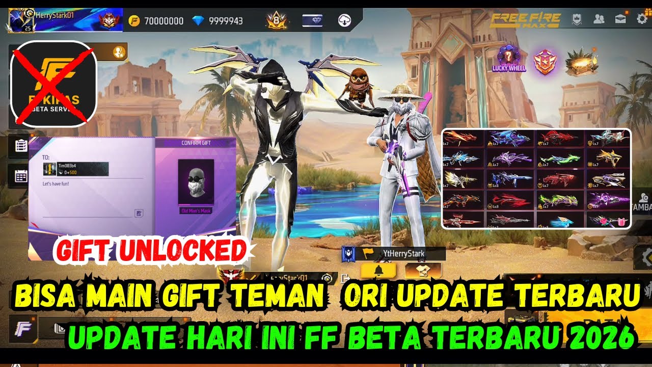 CARA DOWNLOAD FF KIPAS ORI 2026 VIP GRATIS!! FF BETA 2026 LINK MEDIAFIRE SEMUA HP