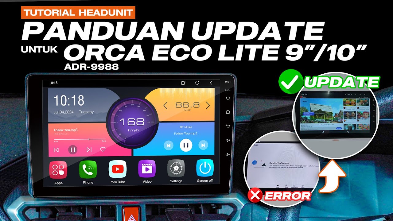TUTORIAL UPGRADE ORCA ECO LITE (K2001N) 7/9/10 INCH (UPDATE OS & APK) 2025 TROUBLESHOOTING YOUTUBE