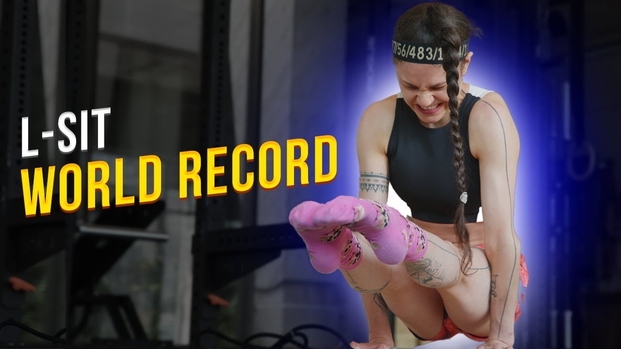 L-sit WORLD RECORD / longest time in an L-sit / Stefanie Millinger