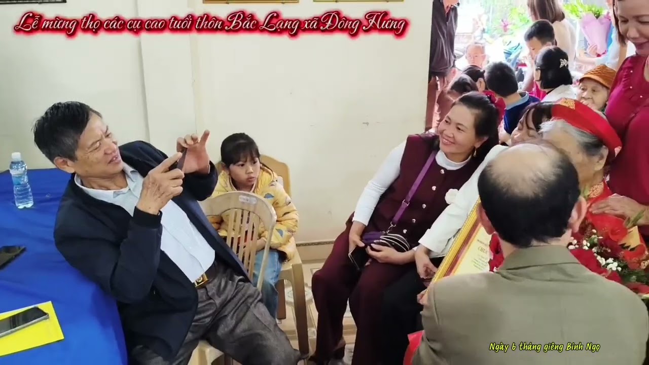 AD. Chúc mẹ tuổi 90 và các cụ thôn Bắc Lạng xã Đông Hưng trường thọ sống vui sống khoẻ... 