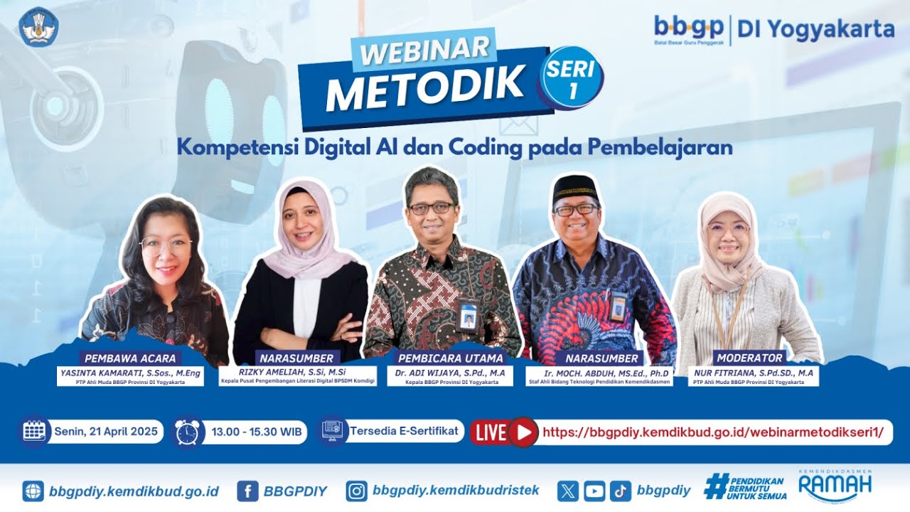 (2025) Webinar Metodik Seri 1: Kompetensi Digital AI dan Coding pada Pembelajaran