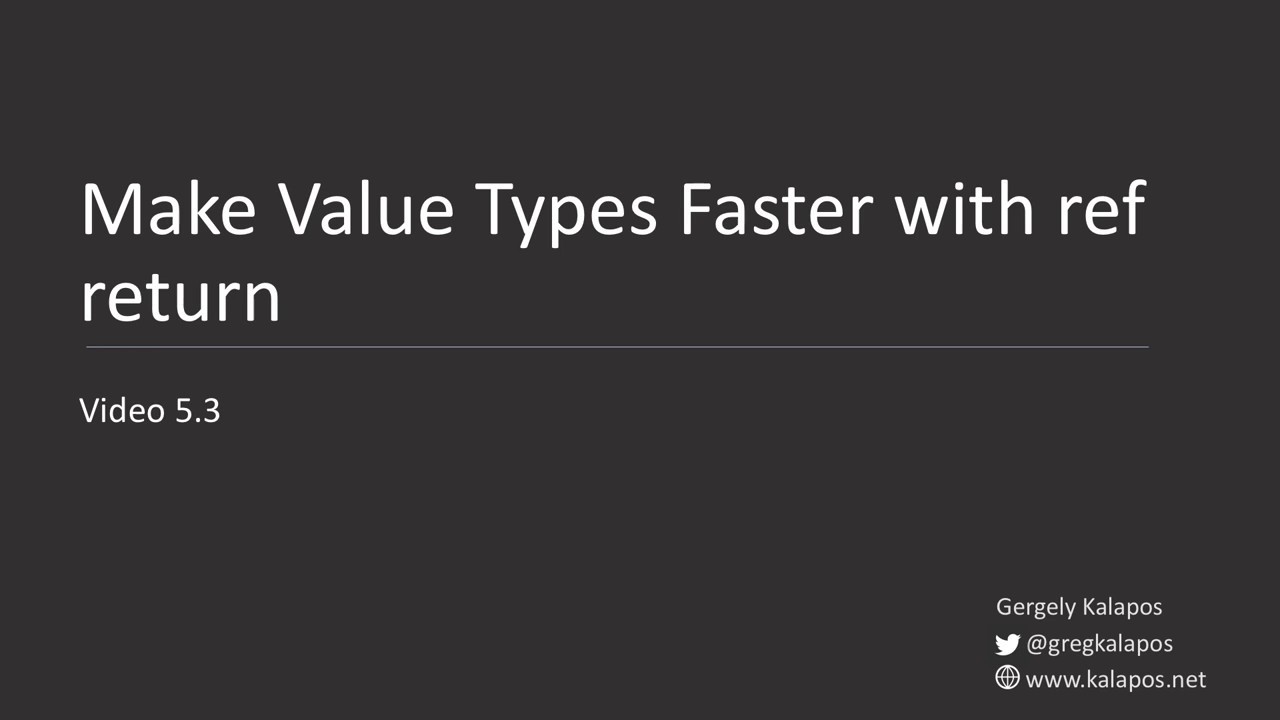 C# 7 ref return - Performance