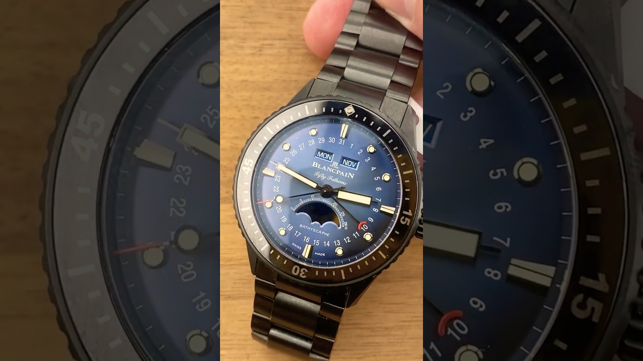 Blancpain Fifty Fathoms Bathyscaphe Quantieme Complet Phases de Lune 5054-0140-01S 1-minute Review