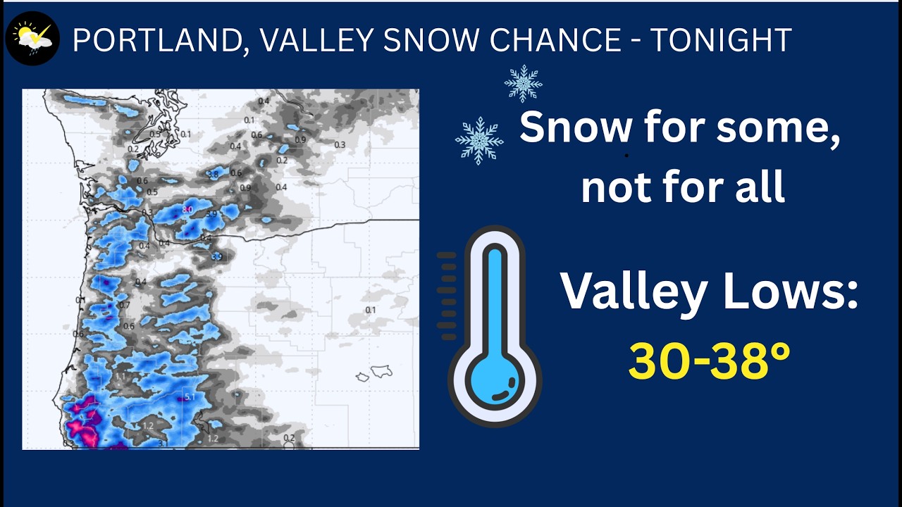 Portland temps to be too warm for snow?  Updated Forecast