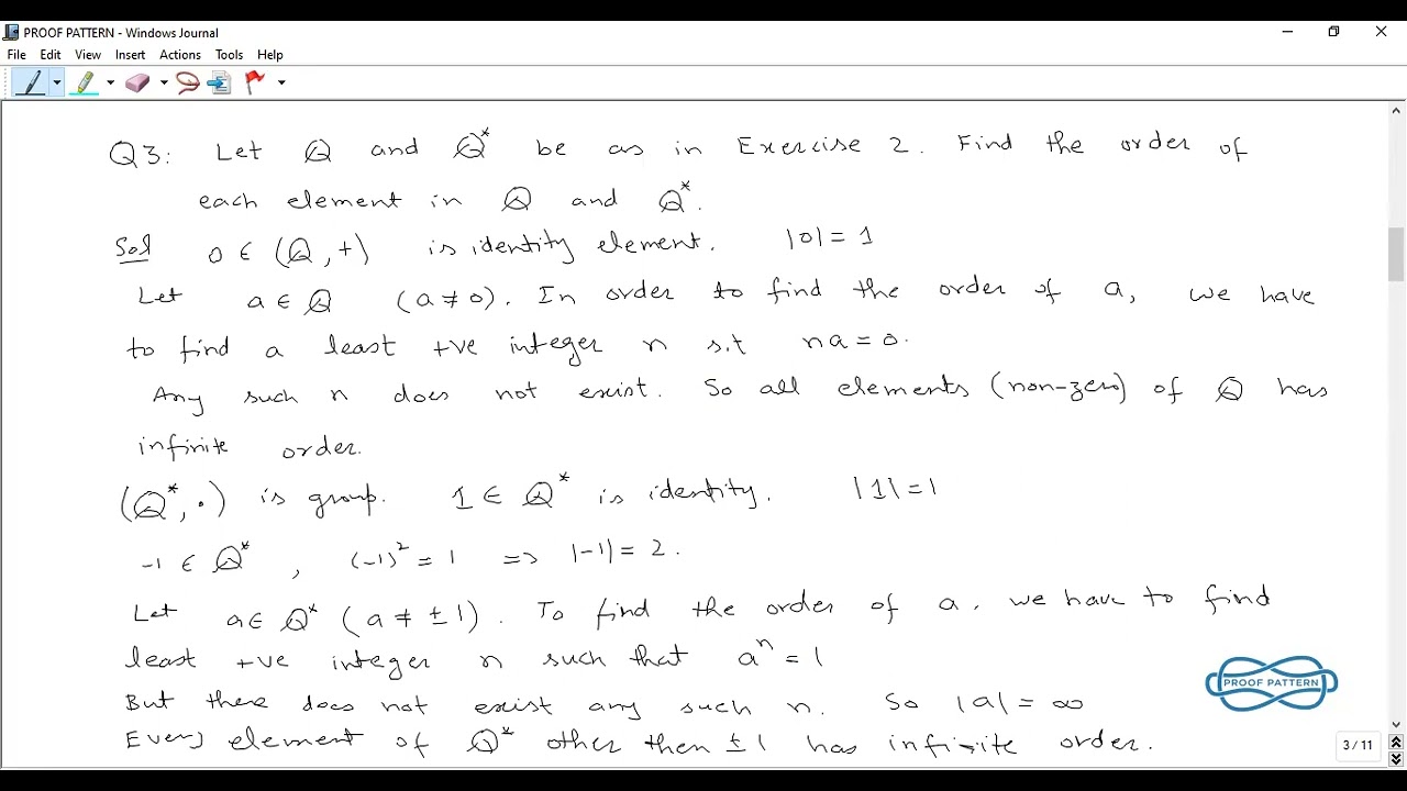 Solution Q 3-6 (Chapter 3) | Contemporary Abstract Algebra -10th Ed | Joseph A. Gallian | Lecture 33