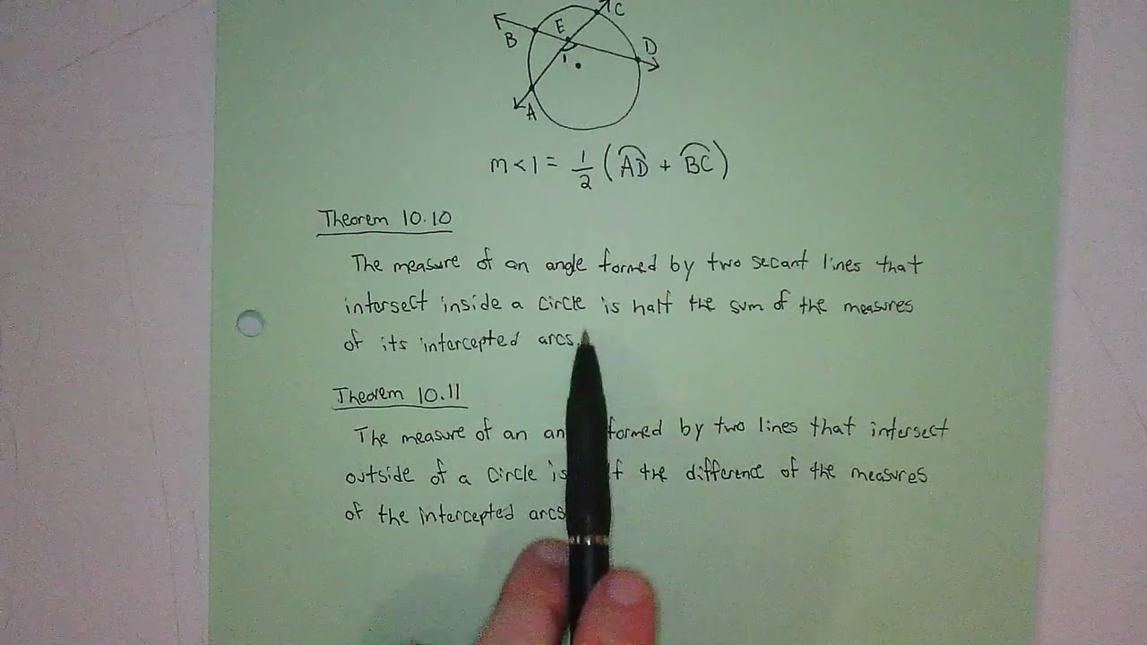 2/27/26 Geometry Chapter 10.5 Secant Lines Notes