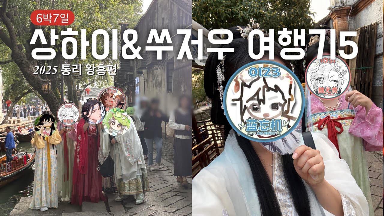 (마도조사 보러 또 간)상하이&쑤저우 여행기 5탄 otaku vlog / 통리 왕홍편