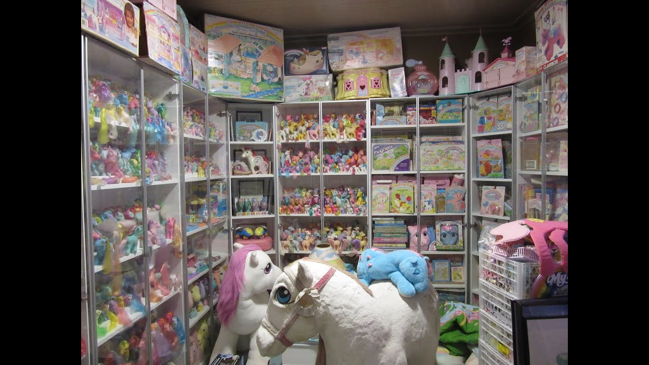 Sticker albums, story books and more. Grabbing pony merchandise from the pony room.