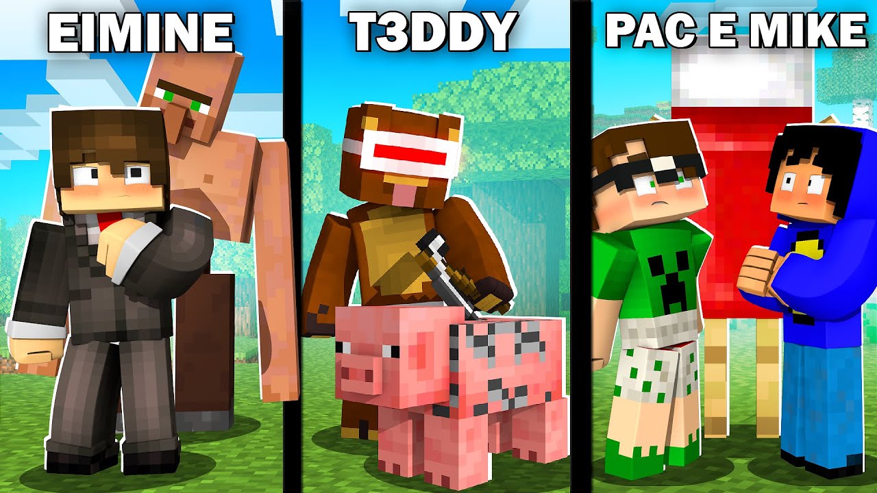 🔥 CANSEI! 7 YOUTUBERS QUE USAM CRIATIVO NO MINECRAFT
